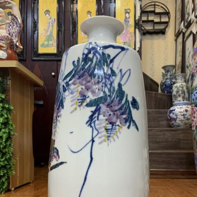 Bình vẽ tay phỏng cổ Quan Công